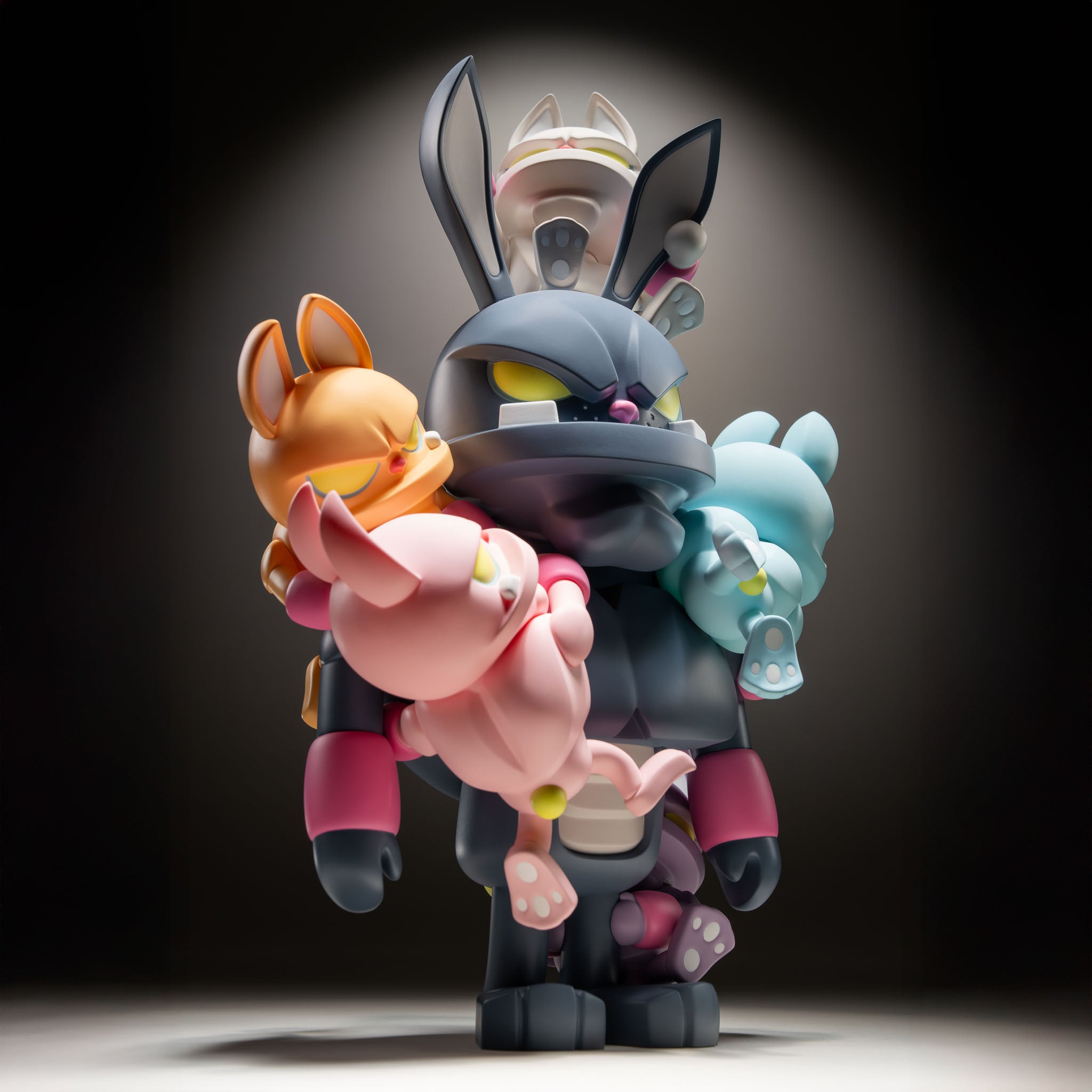 coarse Burnout paw sculpture 15 inch vinyl figure